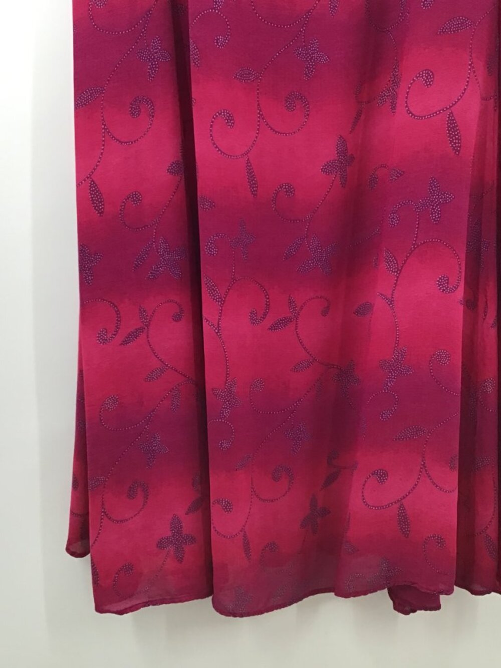 Vintage Womens 22/24 Dopamine Pink Purple Ombre Floral Print Sun Dress Cover Up - Picture 8 of 10